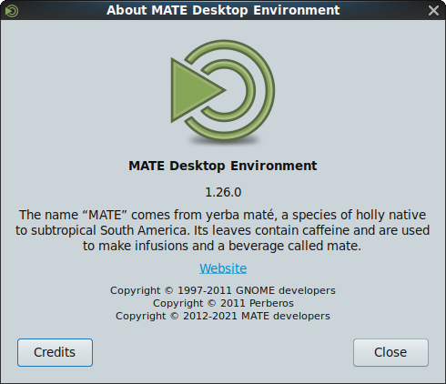 MATE About dialog
